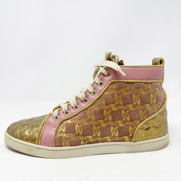 Christian Louboutin Bip Bip High Top Sneakers Shoes - Picture 6 of 12